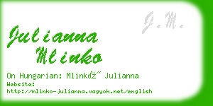 julianna mlinko business card